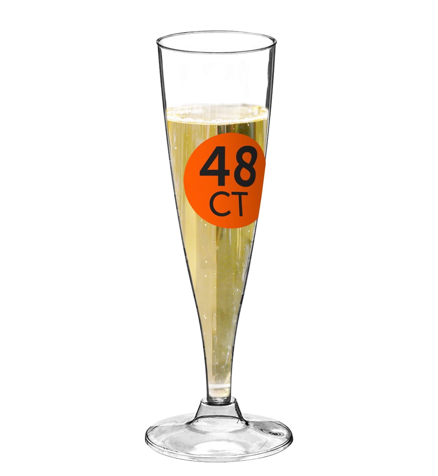 DecorRack 48 Champagne Flutes, 5 Oz Plastic Champagne Cups