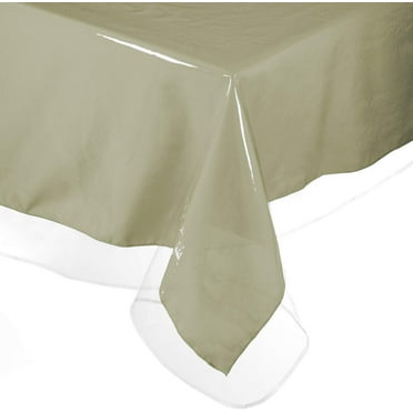 DecorRack 54 x 72 inch Clear Tablecloth Protector Plastic, Oblong (1 Pack)