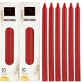 DecorRack 6 Red Taper Candles, 10 inch, Unscented