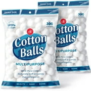 DecorRack 600 Small Cotton Balls for Make-Up, Nail Polish Removal, Applying Oil Lotion or Powder