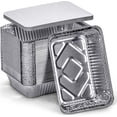 thumbnail image 1 of DecorRack 56 Aluminum Pans with Flat Board Lids, Meal Prep Containers, Baking, Heavy Duty, 2.25 lb Rectangular (56 Pans), 1 of 7