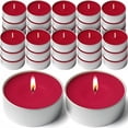 thumbnail image 1 of DecorRack 30 Pack Black Cherry Scented Tea Lights, Long Burning Small Candles for Home Decor, Aromatherapy, Spa, Weddings and Parties, 1 of 6