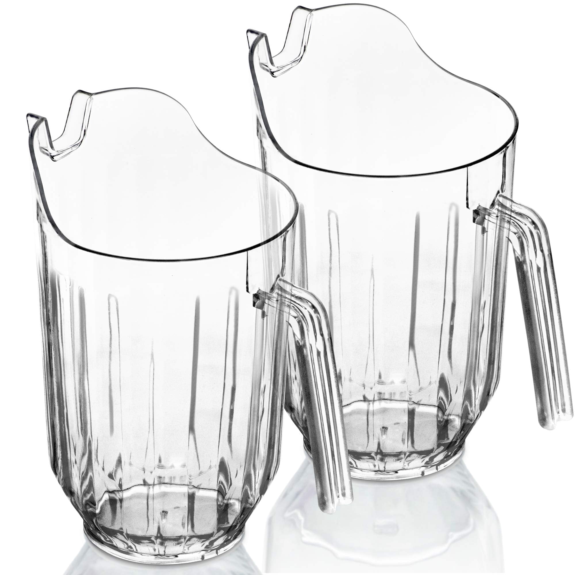 DecorRack 56 oz Clear Plastic Water Pitcher, Stackable, 2 pack ...