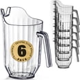 thumbnail image 1 of DecorRack Clear Plastic Pitchers, Soda, Beer, Juice, Water Pitcher, 56 oz (6 Pack), 1 of 9