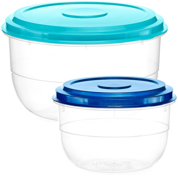 DecorRack Food Storage Container Set, 5.5 Quarts and 2.5 Quarts, Mixing Bowl, Serving Bowl