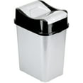 thumbnail image 1 of DecorRack Garbage Can, Plastic 2.6 Gallon/10 Liter with Dual Swing Lid, 1 of 1