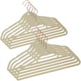 thumbnail image 1 of DecorRack Non Slip Velvet Clothing Hangers, 10 Pack, Ivory, 1 of 6