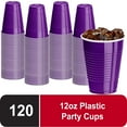 thumbnail image 1 of DecorRack Party Cups 12 fl oz Reusable Disposable Cups (Purple, 120), 1 of 6