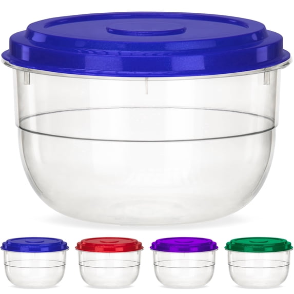 DecorRack 2.5 Quart Round Plastic Food Storage Container, 1 pack
