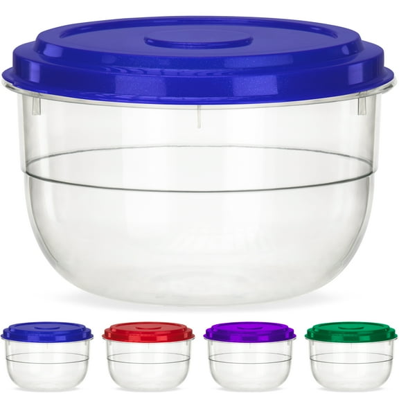 DecorRack Plastic Food Storage Container, 2.5 Quarts, Multipurpose Round Storage Container (1 Pack)