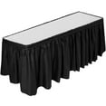 thumbnail image 1 of DecorRack Table Skirt, 29 in x 14 ft, BPA Free Plastic Tableskirt, Disposable Party Table Decoration, Black (1 Pack), 1 of 4