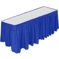 thumbnail image 1 of DecorRack Table Skirts 29 in x 14 ft Reusable Party Tablecloth Skirt with Adhesive Strip for Parties & Events, Royal Blue (Pack of 1), 1 of 4