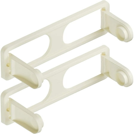 DecorRack Wall Mount Paper Towel Holder, Flexible Plastic Natural Finish, Cream (2 Pack)