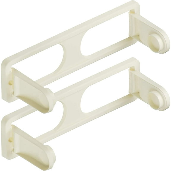 DecorRack Wall Mount Paper Towel Holder, Flexible Plastic Natural Finish, Cream (2 Pack)