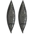 thumbnail image 1 of DecorShore "Bella Palacio” Mirrored Glass Mosaic & Metal Wall Mounted Decorative Candle Holder Wall Sconce, Set of 2 Large Size 18 in. Light Weight Wall Decor, 1 of 8