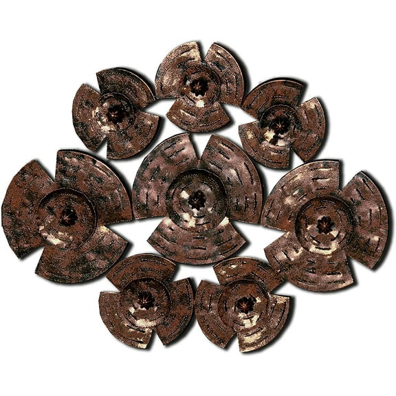 DecorShore Contemporary Metal Wall Art Set | Framed Wall Decorations | Modern Metal Home Decor | Large Wall Decor | Bronze Copper Decorative Wall Art