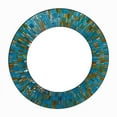 thumbnail image 1 of DecorShore Handcrafted Mosaic Decorative Wall Mirror, 24" Round Wall Mirror of Turquoise, Green, Aqua Blue, Gold Yellow Colorful Glass Tile Decor for Home, 1 of 4