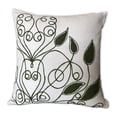 thumbnail image 1 of DecorShore Harper 18 inch Artisanal Decorative Throw Pillow Cover - Mid Century Modern Line Art Pattern w/Curly Leaf Decorative Embellishments (1), 1 of 5