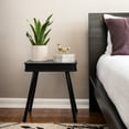 thumbnail image 1 of DecorTech Rectangular End Table with Bluetooth Speaker and USB Charging Port, Black, 1 of 12