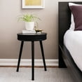 thumbnail image 1 of DecorTech Round End Table with Bluetooth Speaker and USB Charging Port, Black, 1 of 10