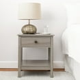 thumbnail image 1 of DecorTech Traditional Rectangular End Table with AC Power and USB Charging Ports, Grey, 1 of 10