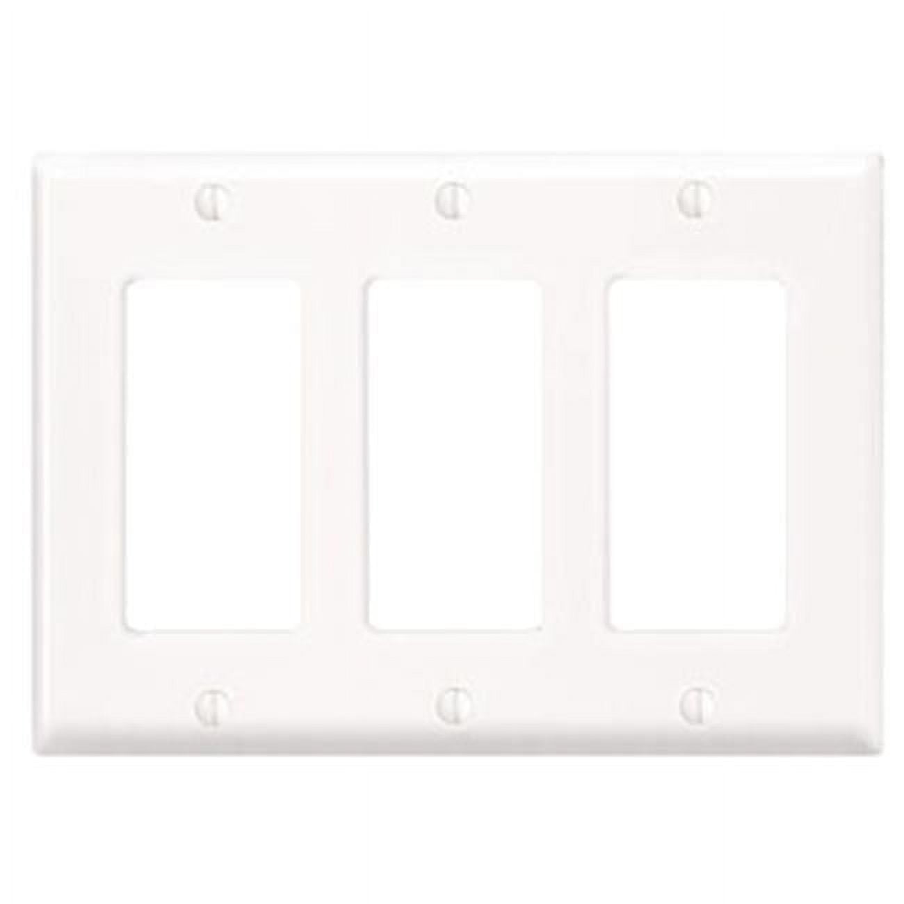 White 3-Gang Thermoset Mounting Plate
