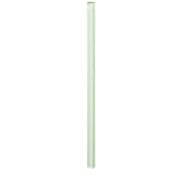 Decora Barre Ease Gray 0.5-in. x 12-in. Pencil Liner Polished Glass Trim Tile