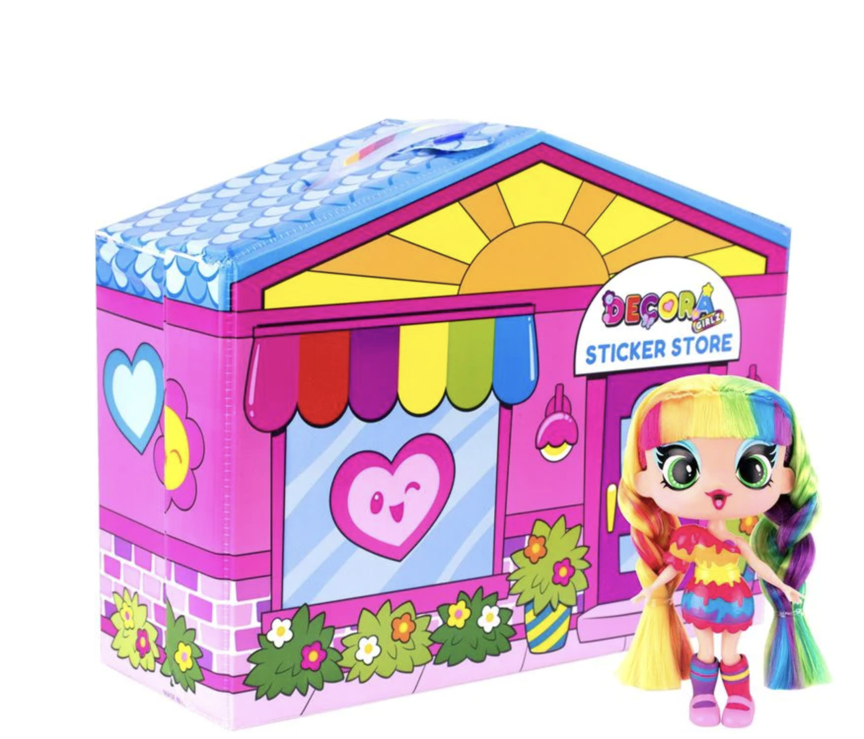 Decora Fashion Girlz Sticker Store Playset, Exclusive Bright & Colorful "Art" 5 inch Doll, Ages 4+  (图1)
