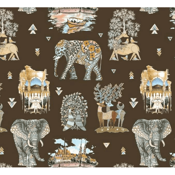 Decora Furnishings Bohemian Design Microfiber Fabric, 54-Inch Width, Velvet Finish, Seaweed