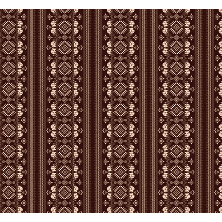 Decora Furnishings Bohemian Design Digitally Printed Velvet Finish Microfiber Fabric for Sofa Upholstery Curtain Dining Chair Cushion Craft - 54 inches Width (Mahogany)