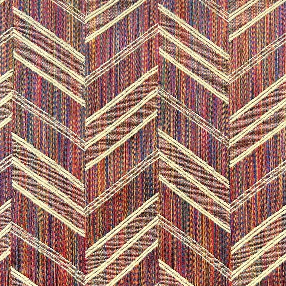 Decora Furnishings Chevron Design Jacquard Material Polyester-Cotton Fabric Blend for Upholstery, Chair, Window Treatments, Craft - Width 54 inches - Fabric by The Yard (Amartnath Magenta)