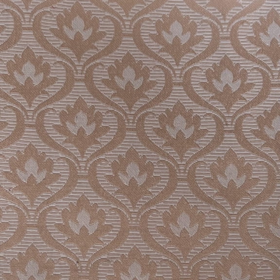 Decora Furnishings Dahlia Petals Design Jacquard Material Polyester-Cotton Fabric Blend for Upholstery, Window Treatments, Craft - Width 54 inches - Fabric by The Yard - Peanut