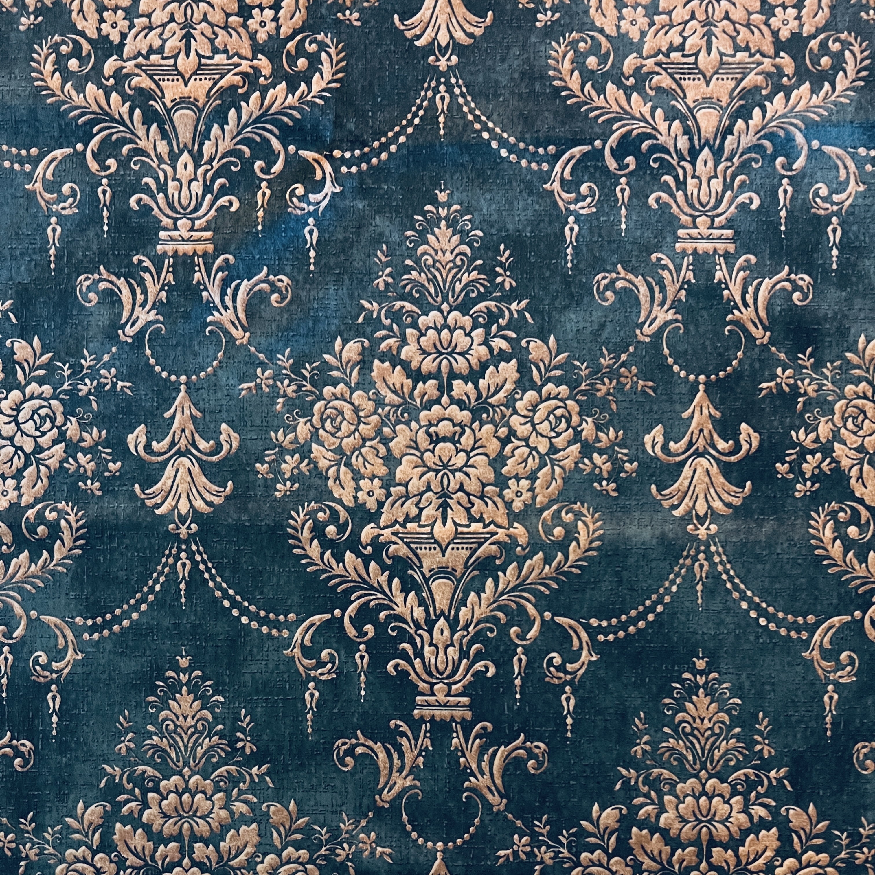Decora Furnishings 54-Inch Velvet Finish Damask Design Fabric for ...