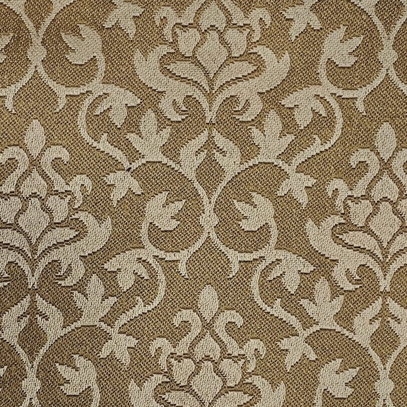 Decora Furnishings Damask Design Jacquard Material Polyester-Cotton Fabric Blend for Upholstery, Window Treatments, Craft - Width 54 inches - Fabric by The Yard (Cream)