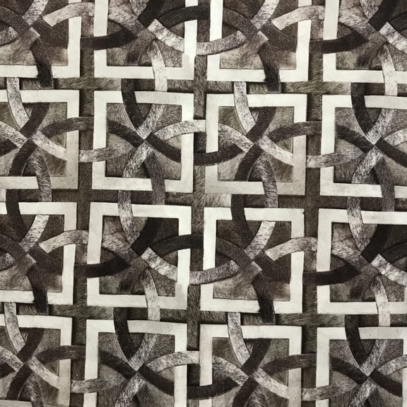 Decora Furnishings Faux Suede Digitally Printed Geometric Lock Design Soft and Rich Fabric Upholstery Sofa Chair Cushion Cover Craft Window Treatment 54 inches Width Fabric by Yard (Brown Tinge 2)