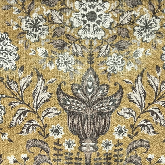 Decora Furnishings Upholstery Fabric, 54 in, Floral, Upholstery, Window Treatments & Craft, by the Yard, Gold