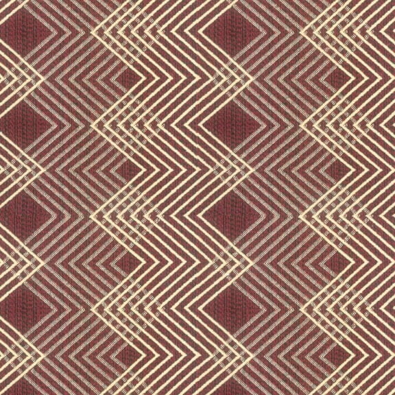 Decora Furnishings Jacquard Material Artistic Chevron Design Polyester-Cotton Fabric Sofa Curtains Cushion Chair Craft - 54 inches Width - Fabric By The Yard (Garnet Ember)