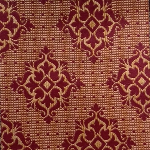 Decora Furnishings 54-Inch Polyester-Cotton Jacquard Fabric by The Yard, Crimson