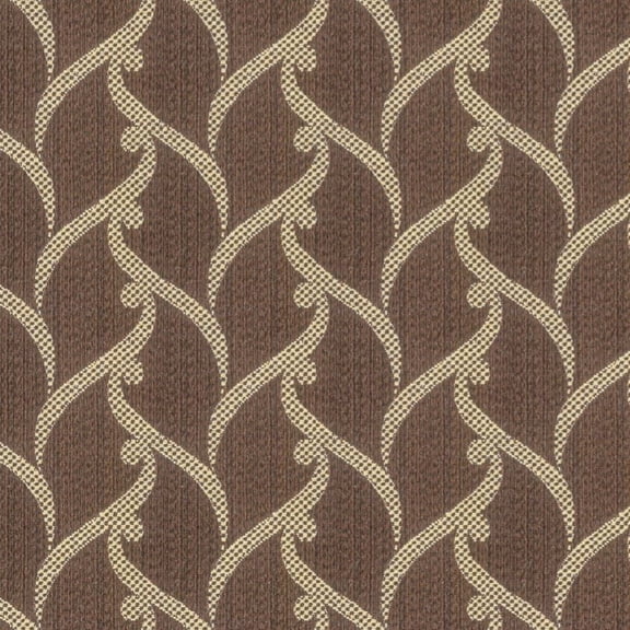 Decora Furnishings Jacquard Material Etruscan Vines Design Polyester-Cotton Fabric for Sofa Upholstery Window Treatment Cushion Chair Craft - 54 inches Width - Fabric By The Yard (Antique Umber)