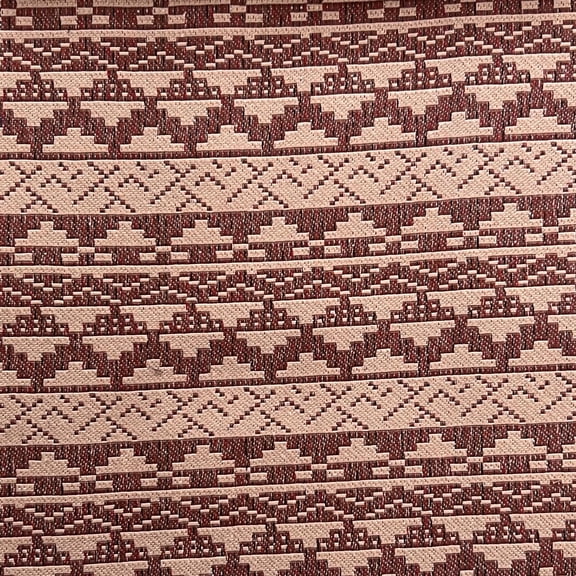 Decora Furnishings Jacquard Material Ikat Design Polyester-Cotton Fabric Blend for Upholstery, Window Treatments, Craft - Width 54 inches - Fabric by The Yard - Maple