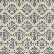 Decora Furnishings 54-Inch Poly-Cotton Jacquard Majestic Filigree Fabric, Cobalt Lace