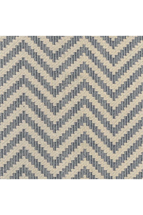 Jacquard Material Regency Chevron Design Polyester-Cotton Fabric Sofa Curtains Cushion Chair Craft - 54 inches Width - Fabric By The Yard (Sterling Wave)