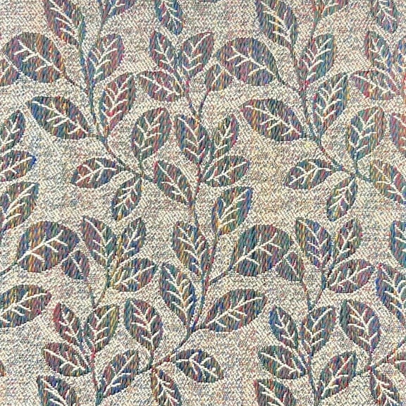 Decora Furnishings Leaves Jacquard Poly-Cotton Fabric, Upholstery - 54in (Moss Green)