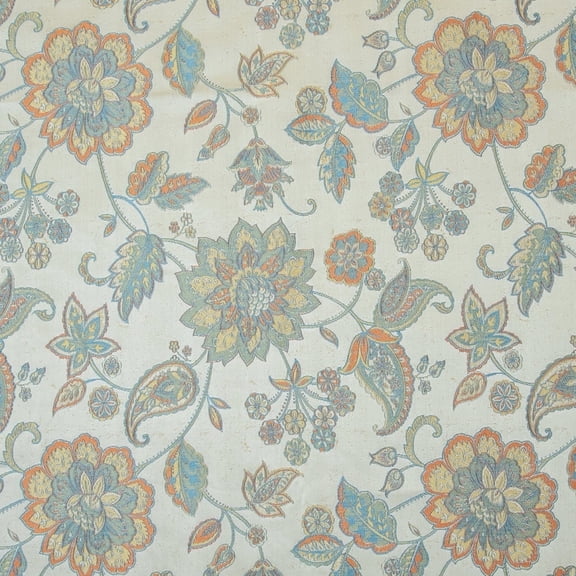 Decora Furnishings Luxury Jacquard Floral Victorian Fabric, 54in Width (Rustic)
