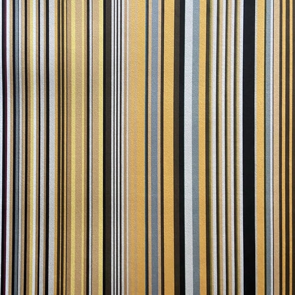Decora Furnishings Luxury Velvet Striped Print Fabric, Upholstery - 54in (Yellow)