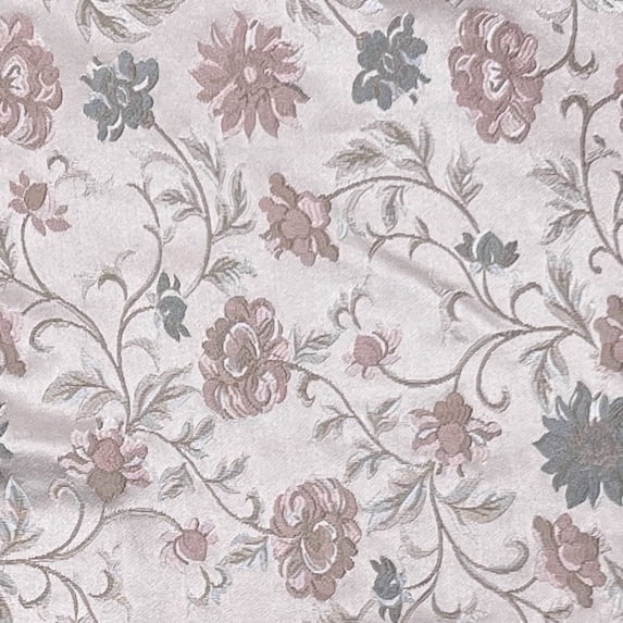 Decora Furnishings Luxurious Woven Brocade Jacquard Floral Design Heavy Duty Fabric for Upholstery, Sofa, Cushion, Chair, Furniture, Craft - Width 54 inches - Fabric by The Yard (Pink)