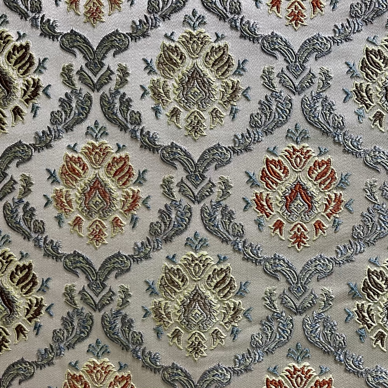 Decora Furnishings Luxurious Woven Jacquard Classic Damask Design Heavy Furnishing Fabric for Upholstery, Window Treatments, Craft Renaissance Rococo Victorian - 54" Width - Fabric by The Yard (Rust)
