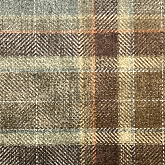 Decora Furnishings Madras Checks Design Digitally Printed Microfiber Velvet Fabric Soft Material for Upholstery, Cushion Covers, Chair, Craft - Width 54 inches - Fabric by Yard (Dark)