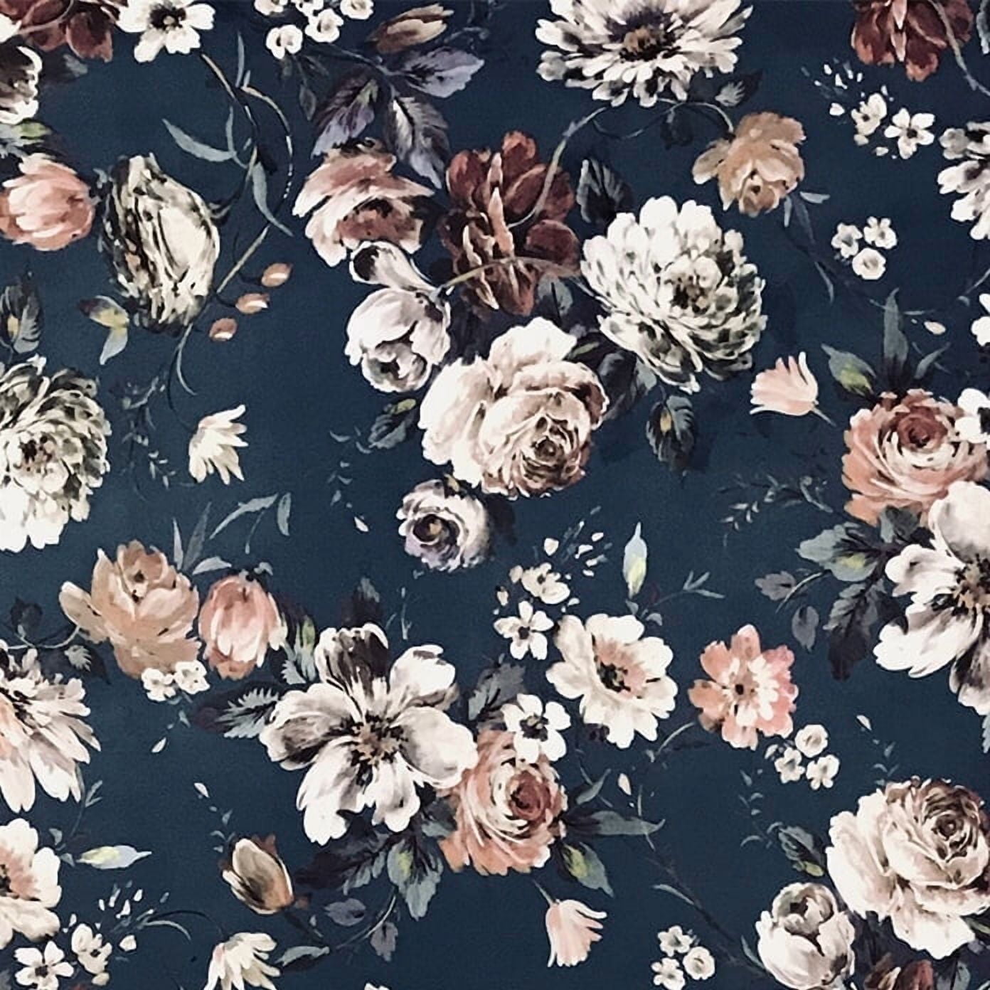 Decora Furnishings Velvet Fabric Victorian Floral Design Upholstery ...