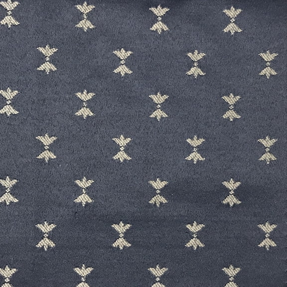 Decora Furnishings Royal Lily Design Jacquard Material Cotton Mix Fabric Blend for Upholstery, Chair, Window Treatments, Craft - Width 54 inches - Fabric by The Yard (Slate Gray)